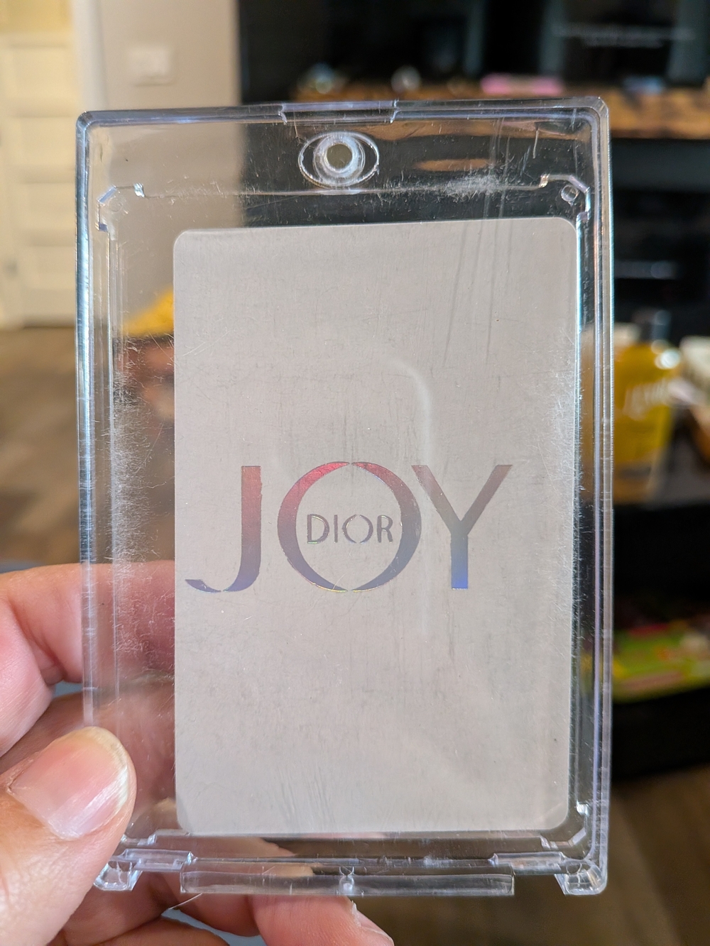 Dior Promotional VIP  Joy‎ Card Holder - Clear with Holographic Logo